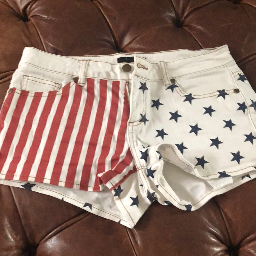 Forever 21 American Flag Jean Shorts